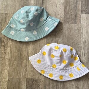 Girls’ Reversible Wide Brim Bucket Hats